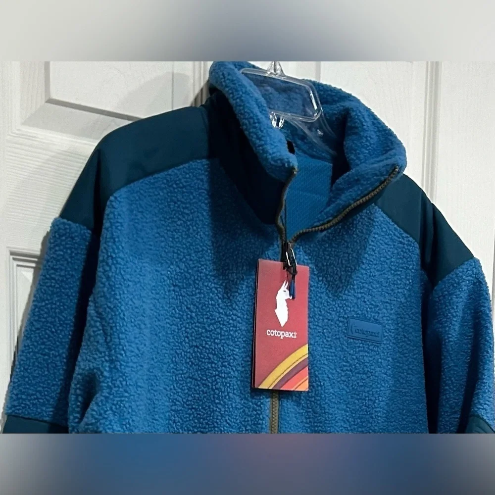 Cotopaxi Women's Large Bacano Fleece Jacket Blue Lake Abyss NWT Relaxed Fit